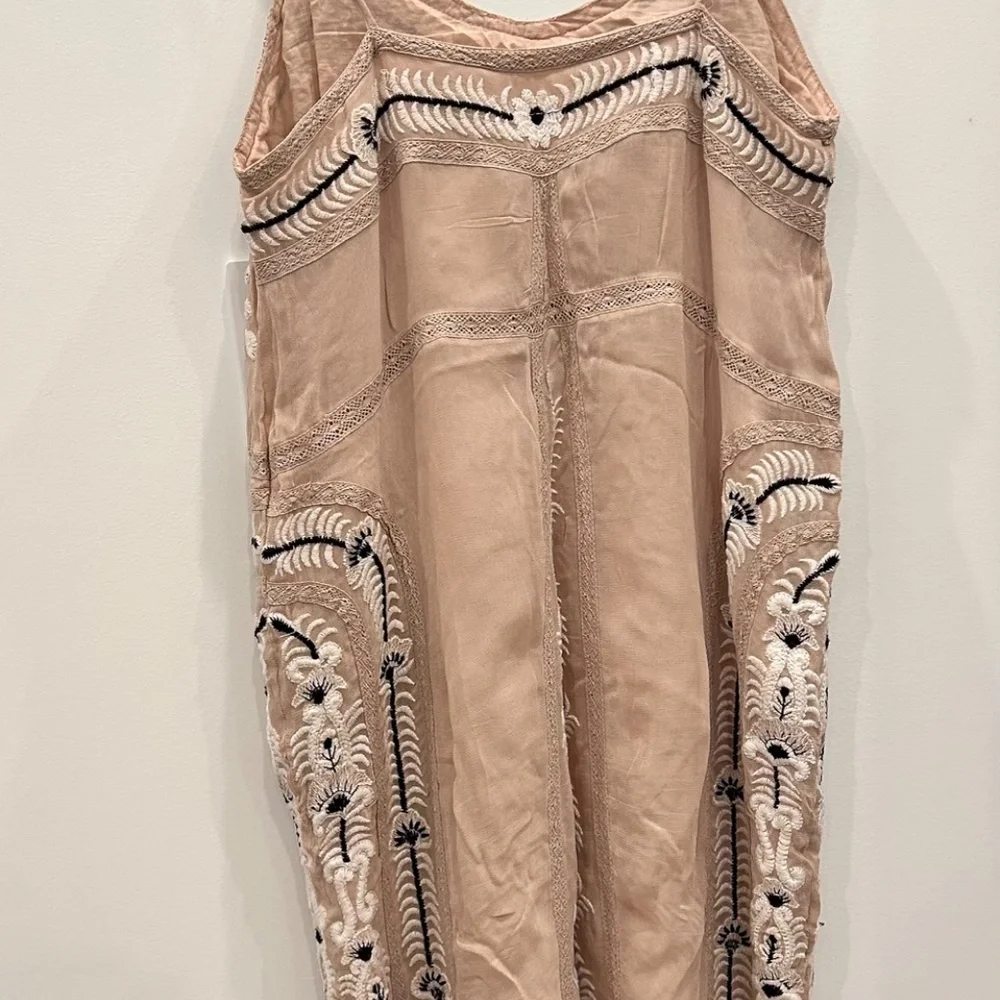 Anthropologie Maeve Embroidered Sleeveless Midi Slip Dress XS - *FREE* Shipping - Picture 5 of 12